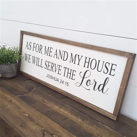 As for Me and My House, We will Serve the Lord Sign 